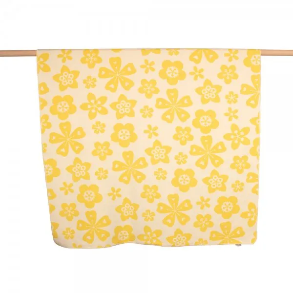David Fussenegger Flanelldecke Silvretta Blumen Gelb (140x200cm)