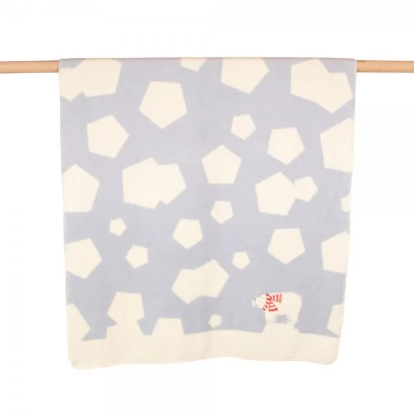David Fussenegger Kinderdecke mit Stickerei Mila Eisbär Hellblau (100x150cm)