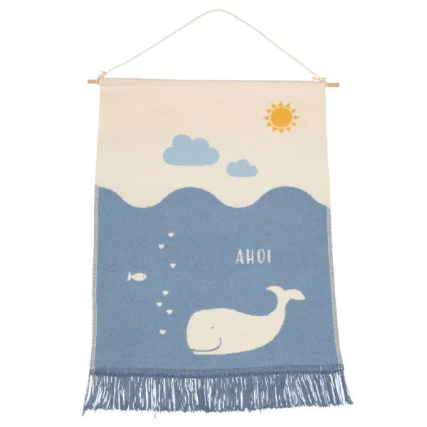 David Fussenegger Wandbehang Nova Wal Mittelblau (48x60cm)