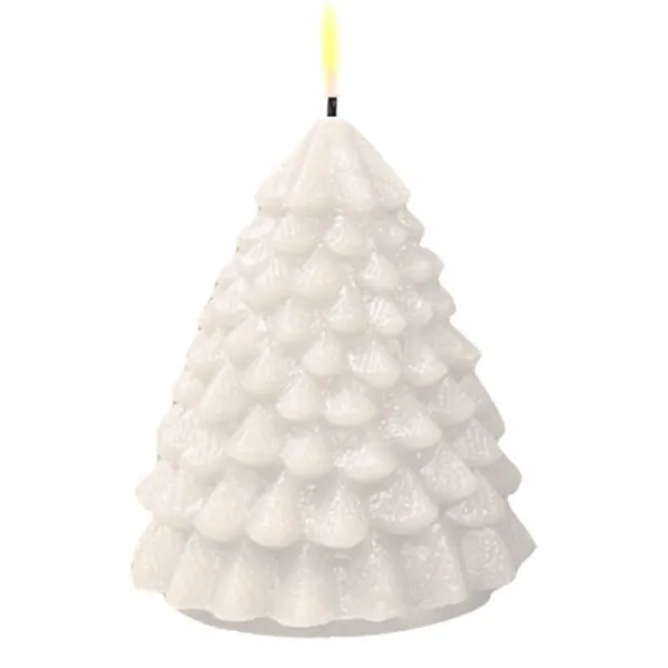 Deluxe Homeart Kerze Weihnachtsbaum LED Weiß (11cm)