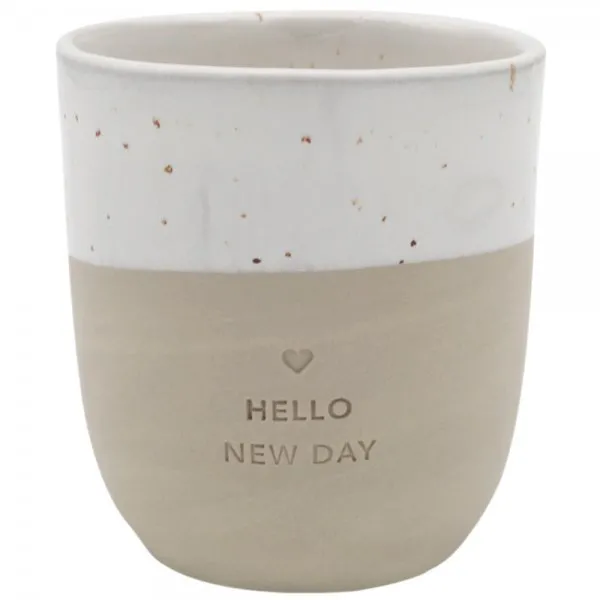 Eulenschnitt Becher Hello New Day