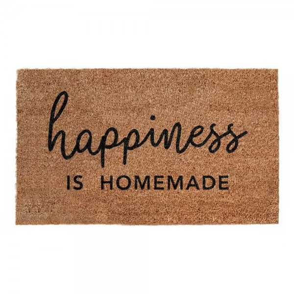 Eulenschnitt Kokos-Fußmatte Happiness is Homemade (75x45cm)