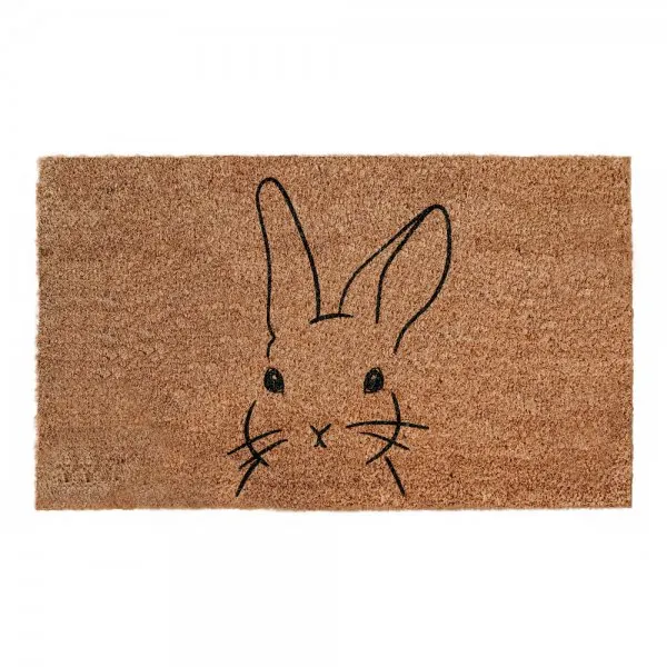Eulenschnitt Kokos-Fußmatte Hase (75x45cm)