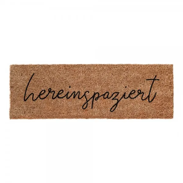 Eulenschnitt Kokos-Fußmatte Hereinspaziert (75x25cm)
