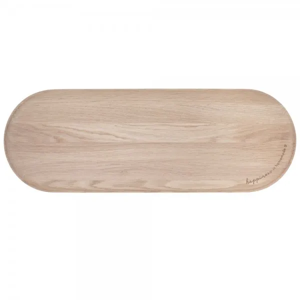 Eulenschnitt Tablett Eiche Happiness (57x20cm)