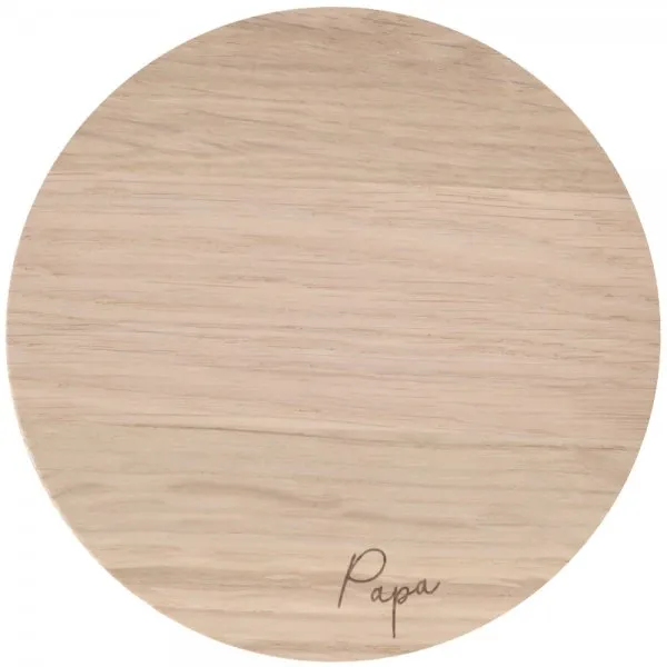 Eulenschnitt Untersetzer Eiche Papa