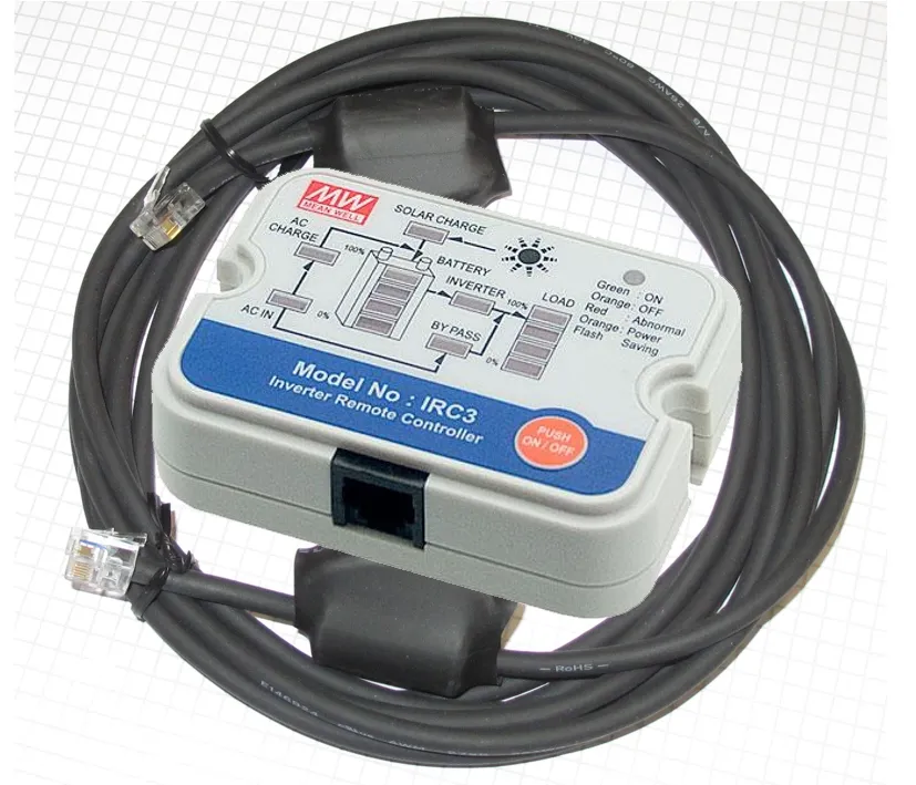 Kabelfernbedienung Fernschalter mit 14 Status LED-Anzeige DCAC Wechselrichter 43-846-06208 + 43-846-06224