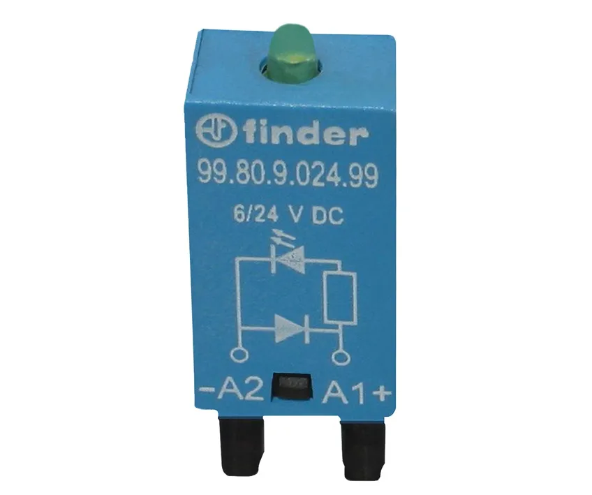 Finder Zubehör Freilaufdiode mit grüner LED 6V-12V-24V für FIN 94.84.3, 95.83, 95.95