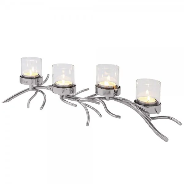 Fink Adventskranz Ramus mit Glaseinsätzen für Maxiteelichter (66cm)