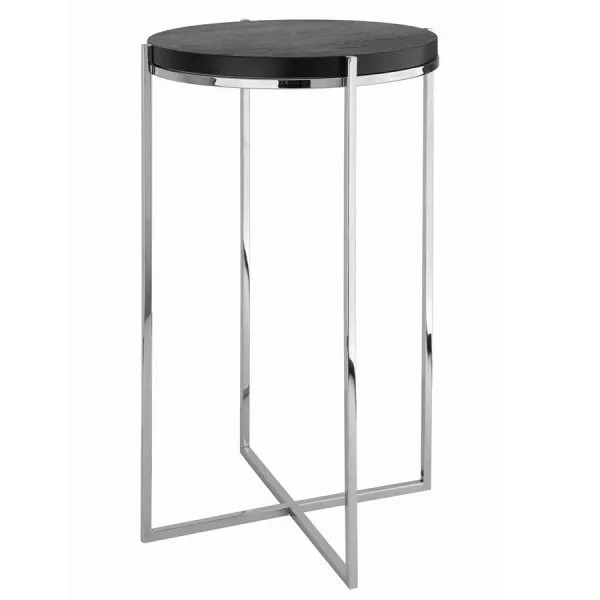 Fink Beistelltisch Brixton mit Eichenholz Schwarz (52cm)