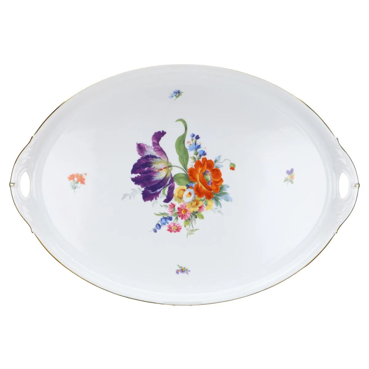 Tablett Frühstückstablett Dejeunerplateau - Fürstenberg Alt Fürstenberg Bunte Blume 02199