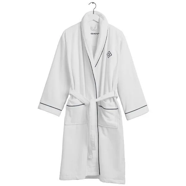Gant Home Bademantel Icon G Weiß (M)