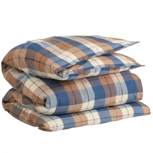 Gant Home Bettwäsche Flannel Check Single Duvet Deep Blue (155x220cm)