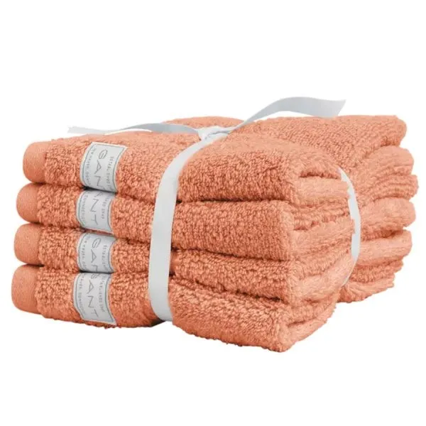 Gant Home Seifentuch Set Gesichtstücher Premium Towel Apricot Cream (30x30cm) (4-teilig)
