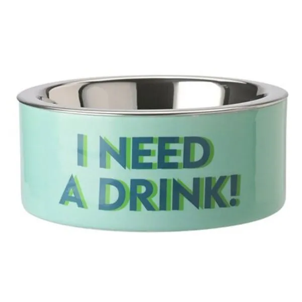 Gift Company Futternapf Love Pets Für Katzen Und Hunde I Need A Drink! Mint (17cm)