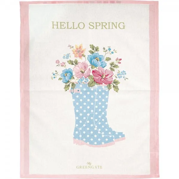 Greengate Geschirrtuch Josefina Pieceprinted Summer White (70x50cm)
