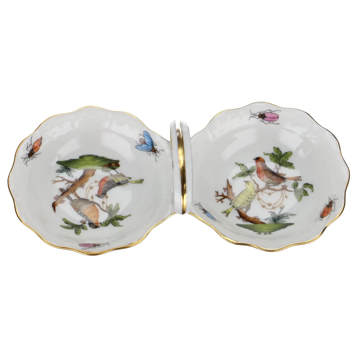 Menage für Salz und Pfeffer - Modell 253 - Herend Ungarn Form Osier Rothschild