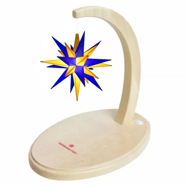 Herrnhuter Sternenbogen Buche Klar mit Stern A1e Blau-Gelb (Edition Oberlausitz) (3-teilig)