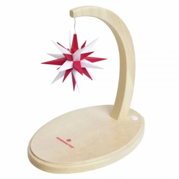 Herrnhuter Sternenbogen Buche Klar mit Stern A1e Weiß-Rot (3-teilig)