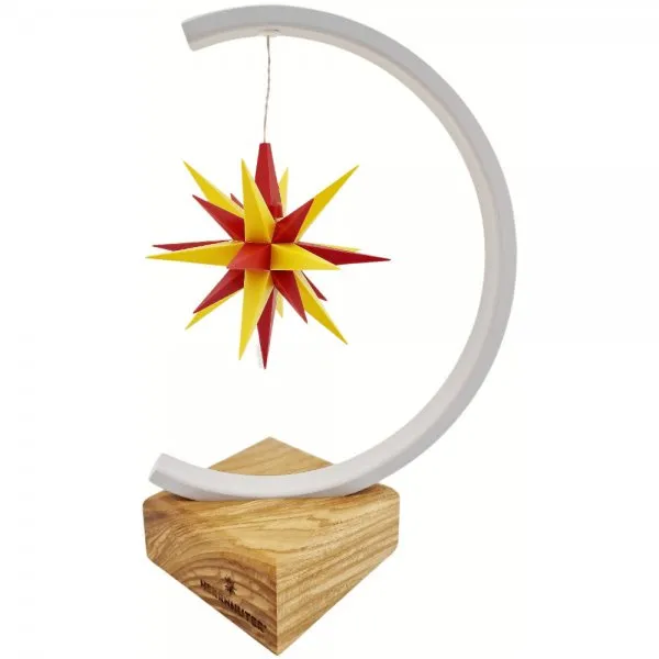 Herrnhuter Sternenbogen Metalldesign Weiß-Glitter A1e Kunststoff Gelb Rot