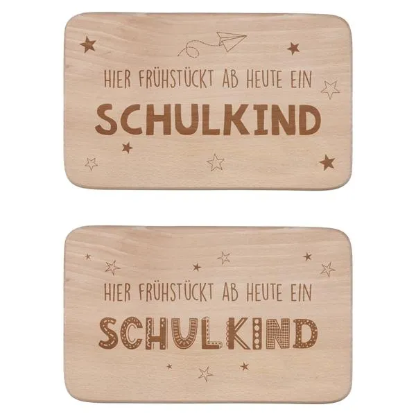 Frühstücksbrettchen Schulkind