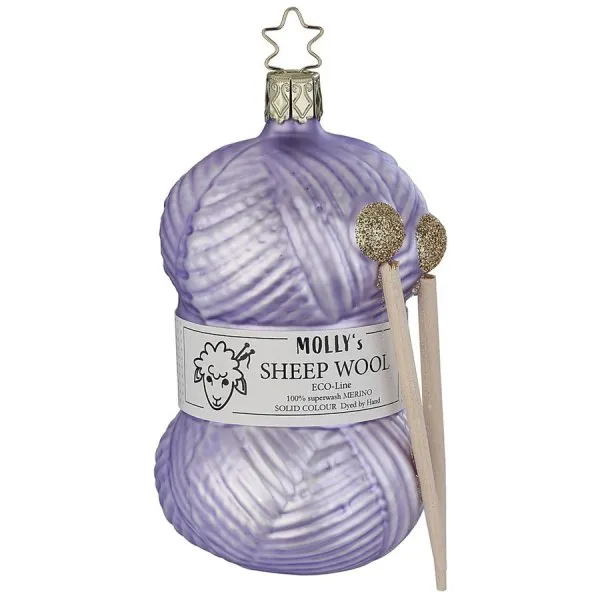 INGE-GLAS Christbaumschmuck Strickfreude Zartlila