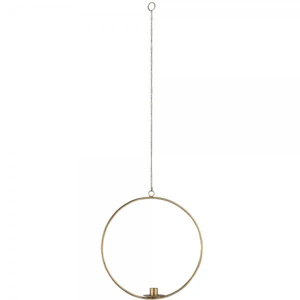 Ib Laursen Kerzenhalter Ring mit Kette Gold