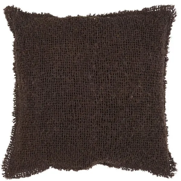 Ib Laursen Kissenbezug Toulouse mit Fransenkanten Mocca (50x50cm)