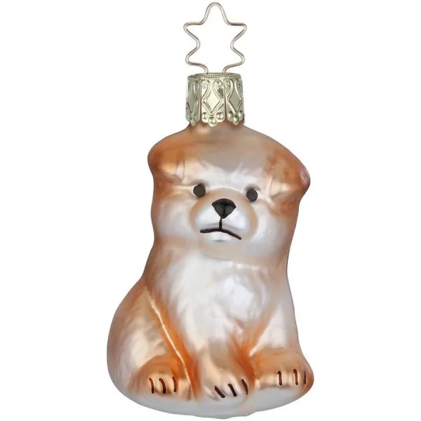 Inge Glas Christbaumschmuck Chow Welpe