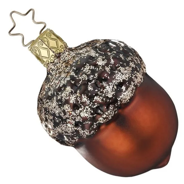 Inge Glas Christbaumschmuck Eichel Braun (7,0cm)