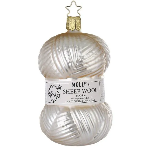Inge Glas Christbaumschmuck Feine Wolle Beige