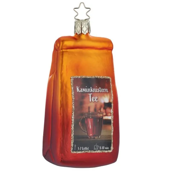 Inge Glas Christbaumschmuck Kaminknistern Tee (11cm)