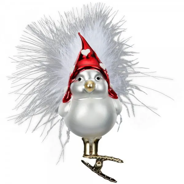 Inge Glas Christbaumschmuck Liebes Gefieder (8cm)