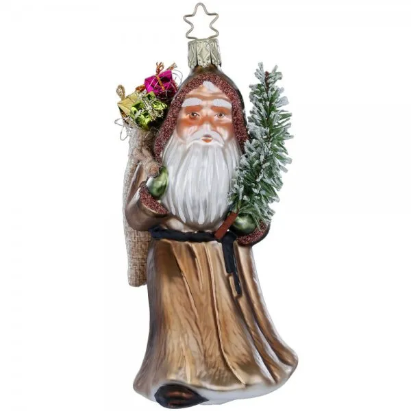 Inge Glas Christbaumschmuck Traditioneller Weihnachtsmann Jahresornament 2024