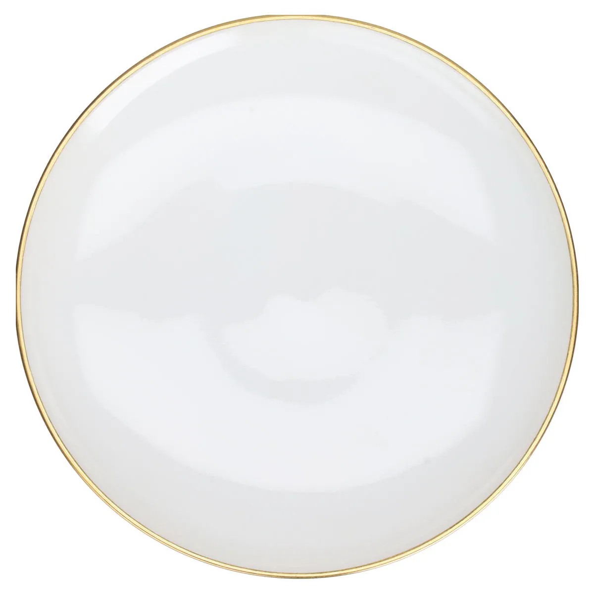 Untertasse für Mokka ohne Spiegel - KPM Berlin Urbino I.Wahl Scherbe Altweiß Goldrand