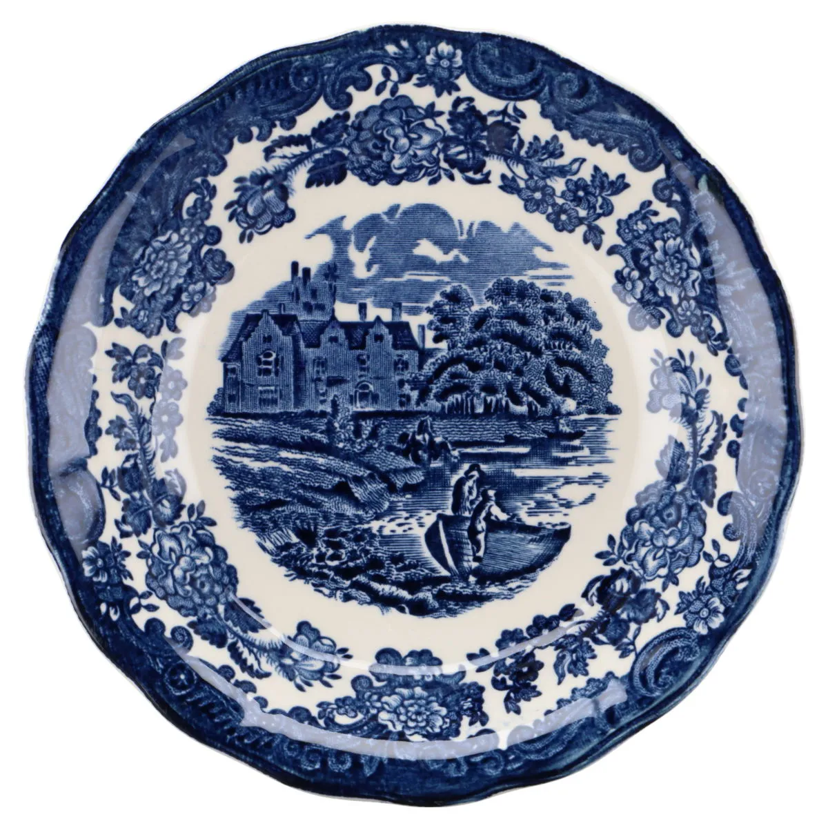 Dessertschale - Palissy Avon Scenes blau