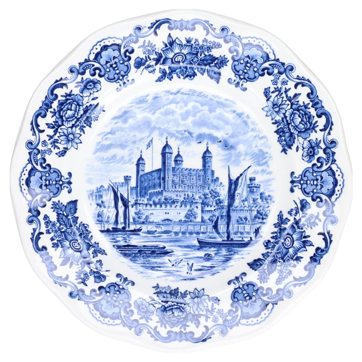 Kuchenteller - Enoch Wedgwood Royal Homes of Britain Blue