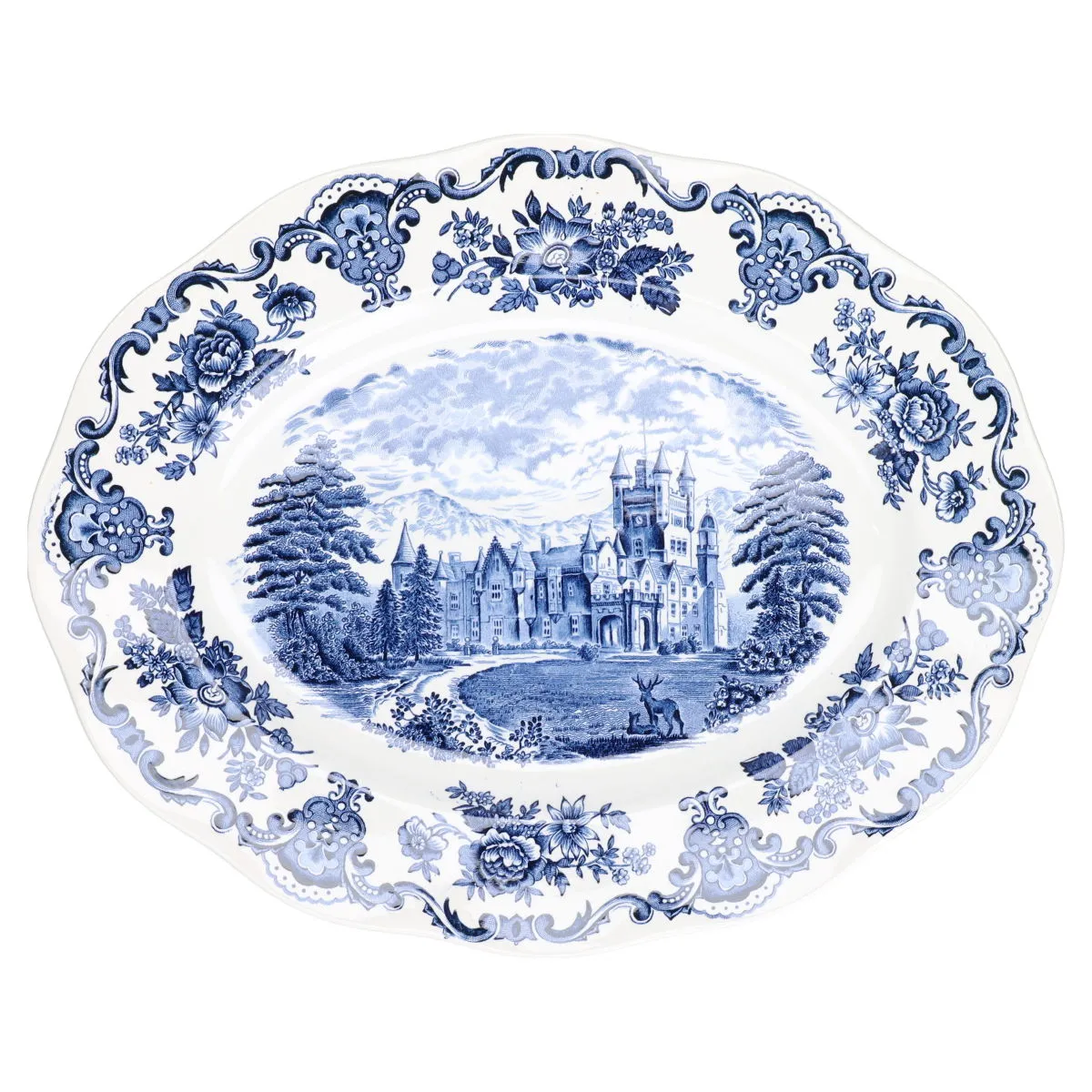 Fleischplatte groß - Enoch Wedgwood Royal Homes of Britain Blue