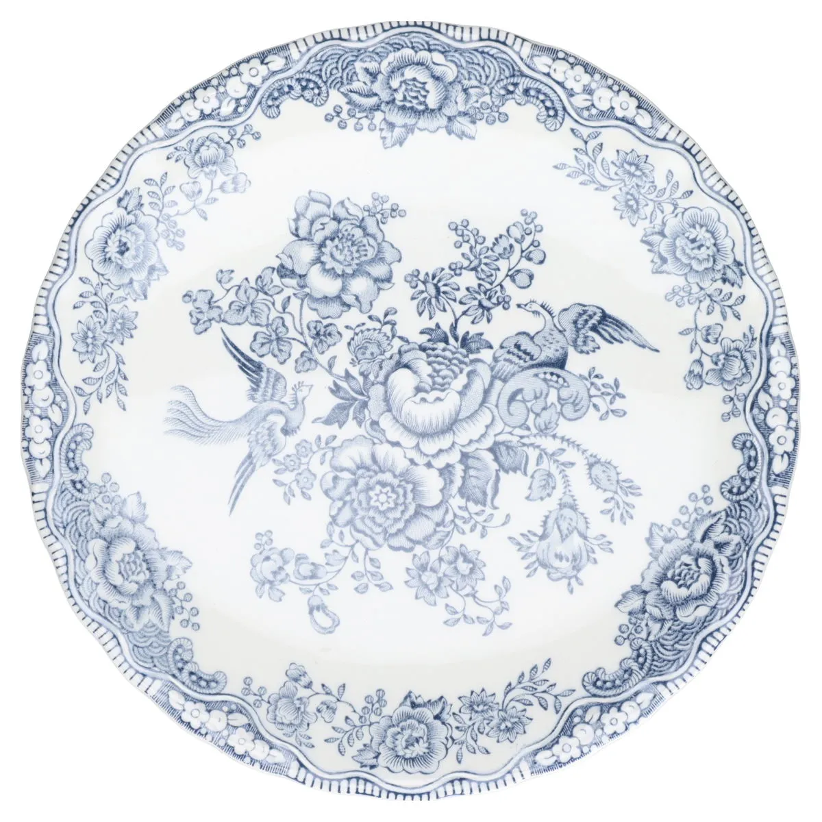 Untertasse für Suppe flach - Crown Ducal Bristol blau