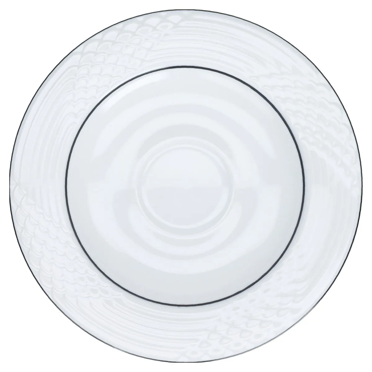 Untertasse für Kaffee - Hutschenreuther Scala Nera Nero - schwarze Linie