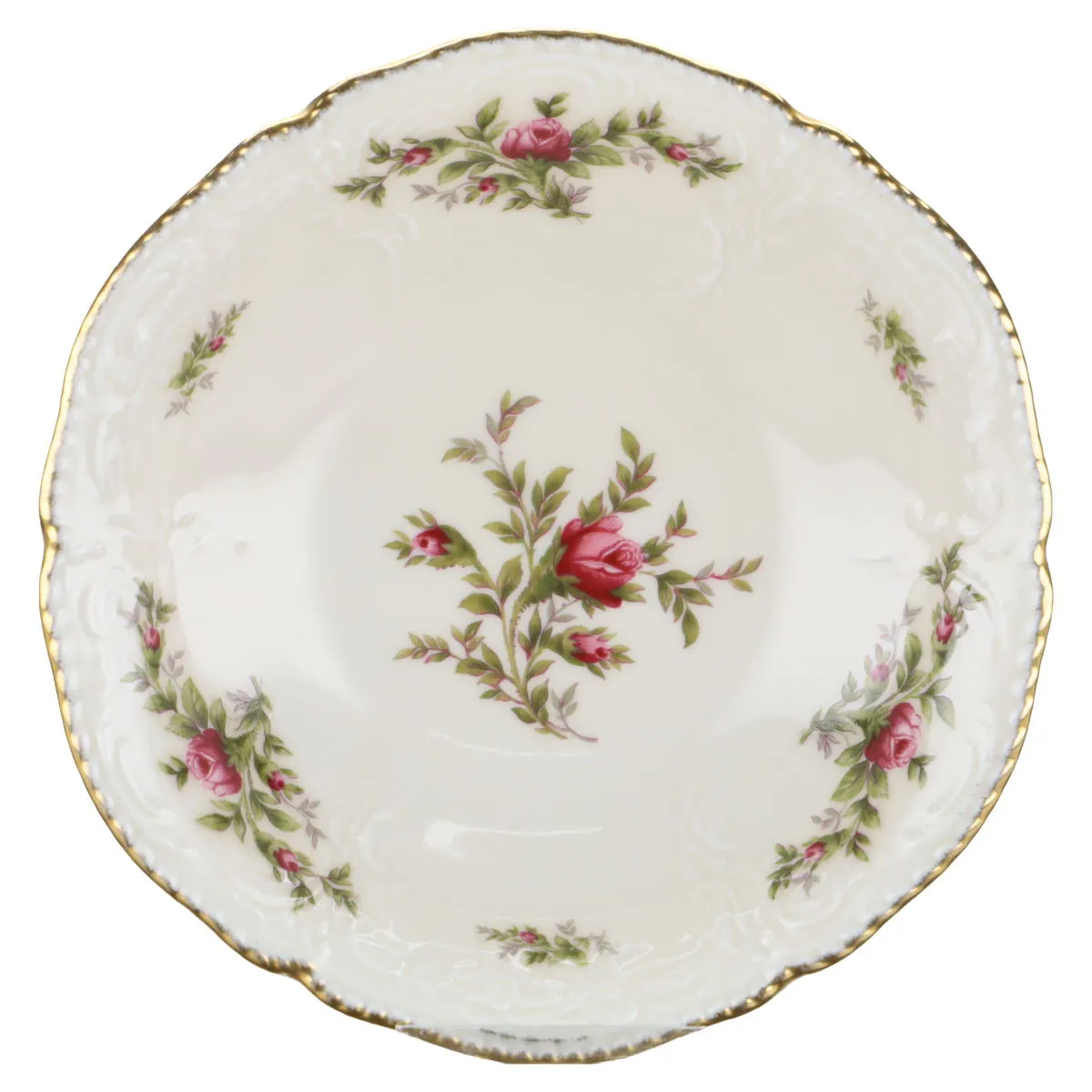 Dessertschale - Rosenthal Sanssouci elfenbeinfarben Moosrose Ramona