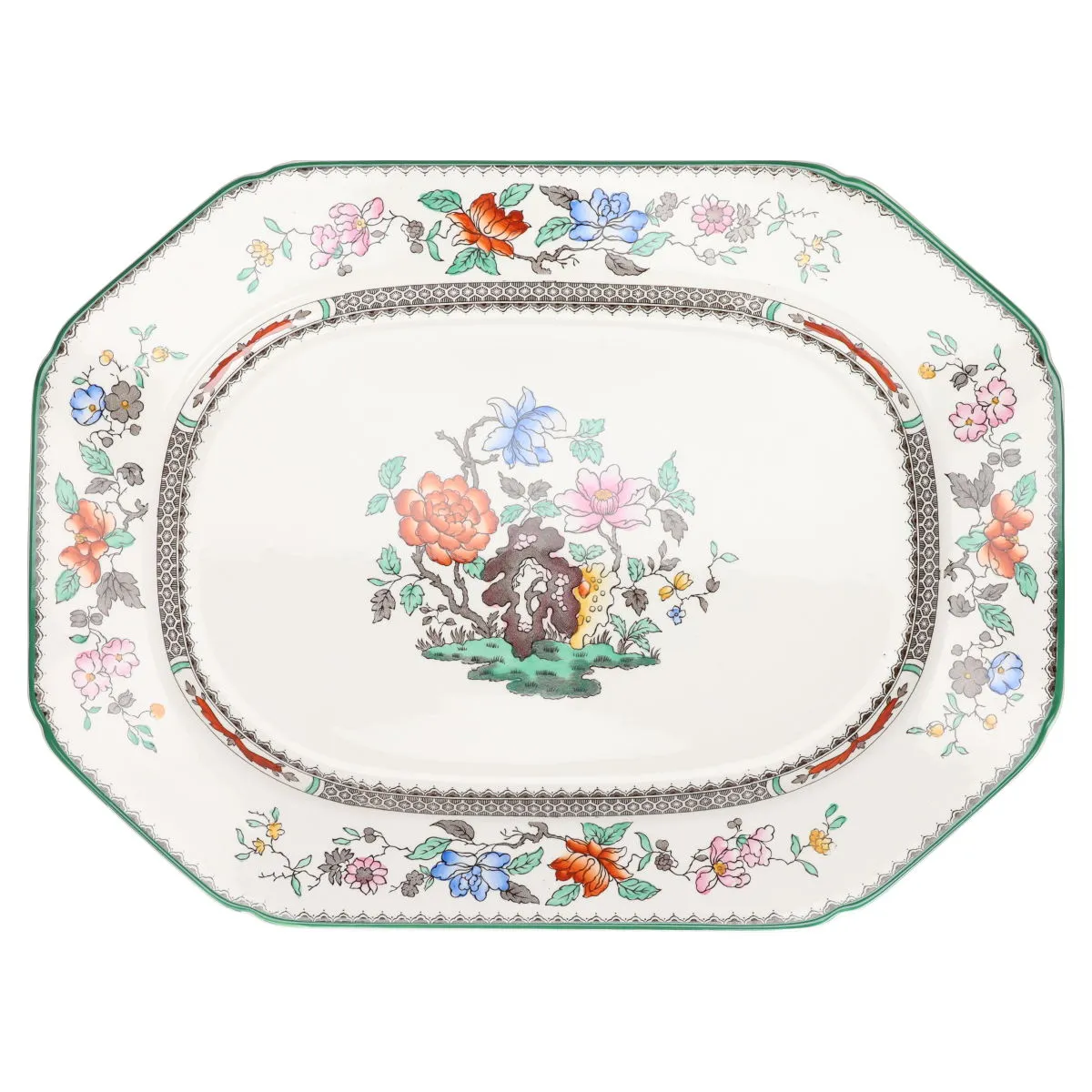Fleischplatte groß - Spode Copeland Chinese Rose