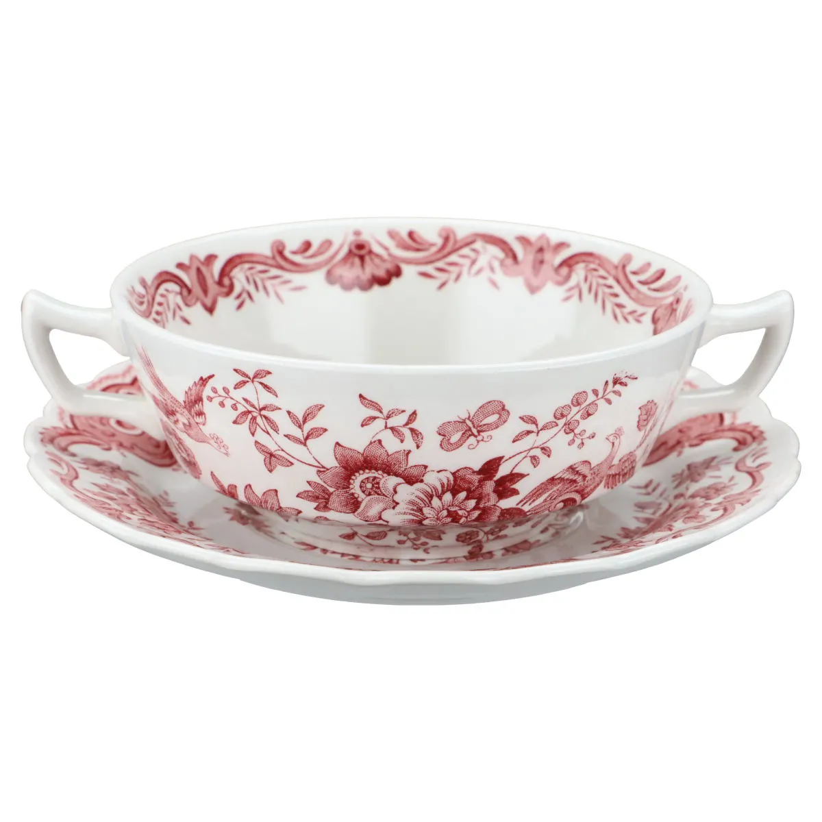 Suppentasse mit Untere - Ridgway Windsor rot