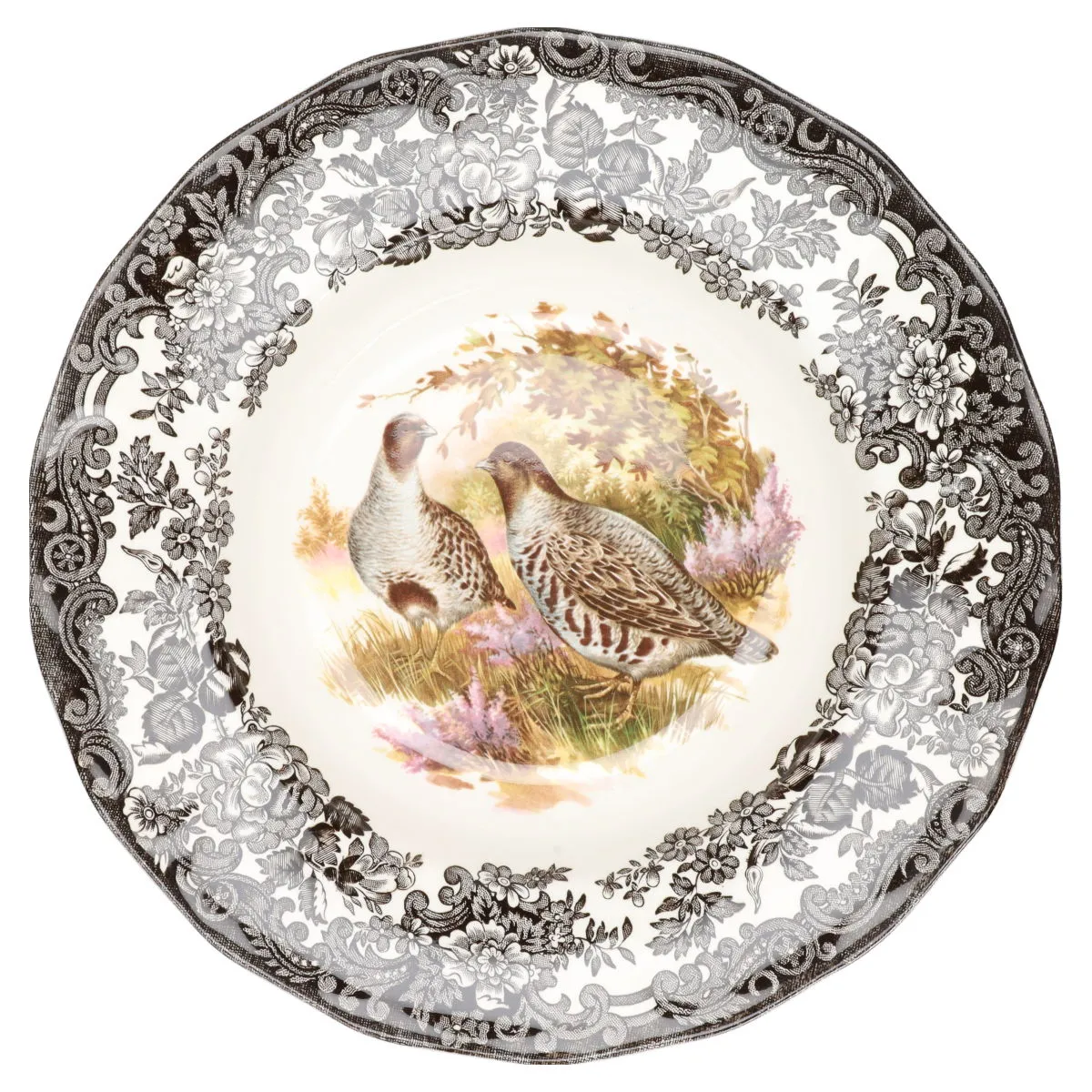 Suppenteller Rebhühner - Palissy Game Series braun