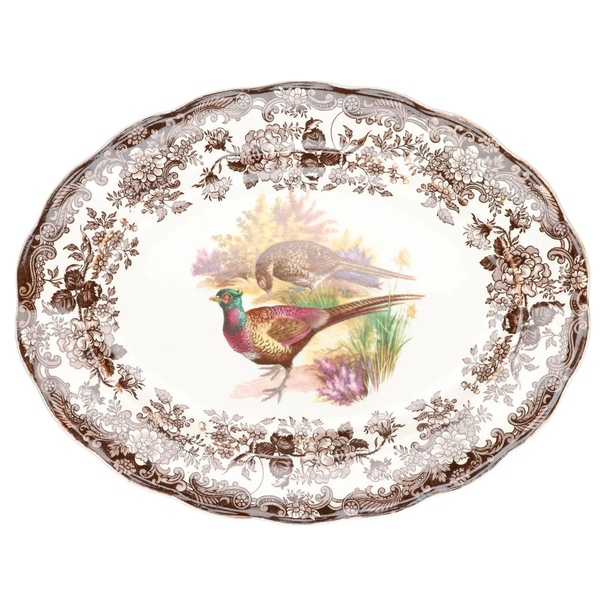 Fleischplatte Fasane klein - Palissy Game Series braun