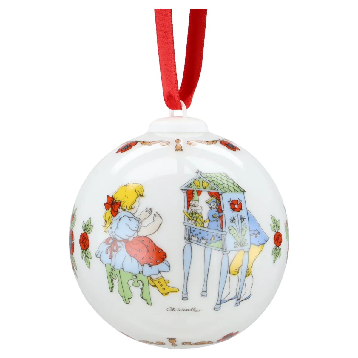 Weihnachtskugel 1987 - Puppenspiele - Hutschenreuther Weihnachtsartikel Weihnachtskugeln ohne OVP