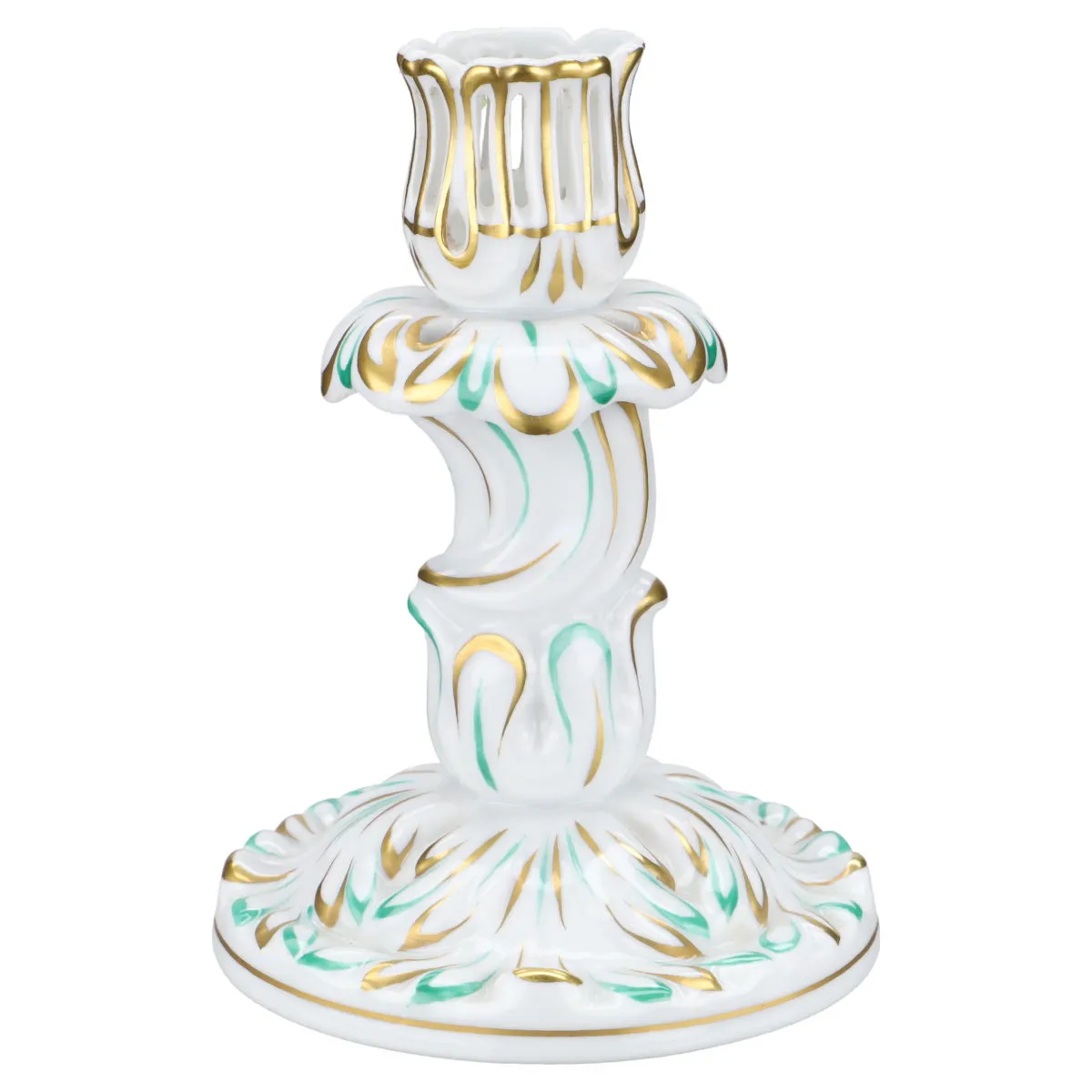 Kerzenleuchter Modell 7909 c - Herend Ungarn Apponyi grün