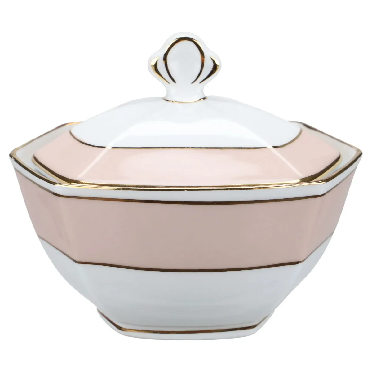 Zuckerdose - Winterling Kirchenlamitz La Belle Roséband - Goldrand