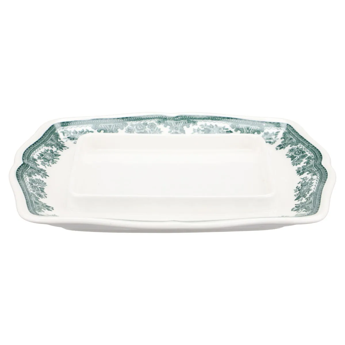 Unterteil von Butterdose eckig - Villeroy & Boch Fasan grün