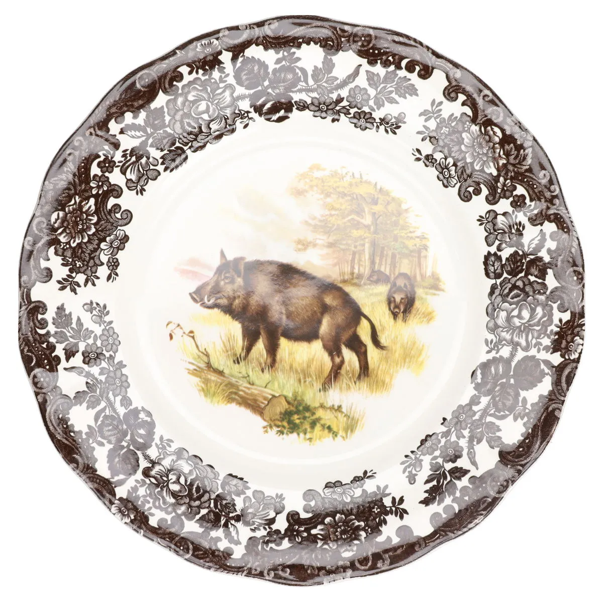 Speiseteller Wildschwein - Palissy Game Series braun